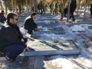 حضور جهادگران دانشگاهی آذربایجان غربی در غبار روبی مزار شهدا